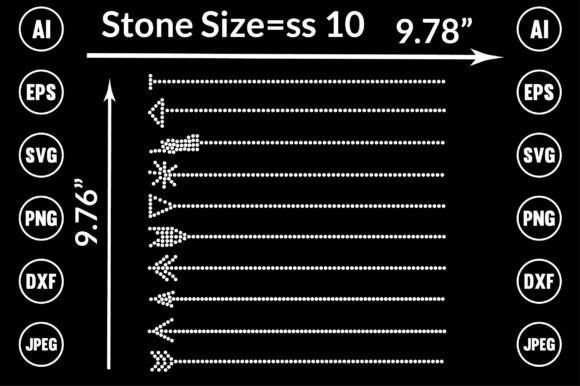 Arrow Rhinestone Templates: Sparkle for Your Brand