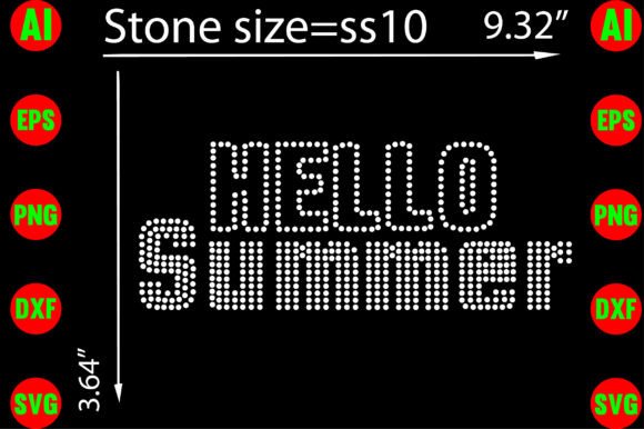 Bring the Heat: The Hello Summer Rhinestone Templates Design
