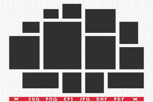Collage Frames, Black Templates: Bold Borders for Modern Design