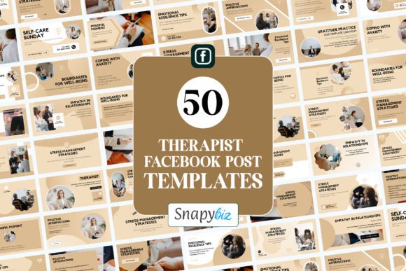 Elevate Your Practice with Therapist Facebook Canva Post Templates