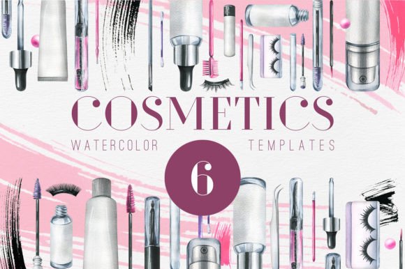 Eye Cosmetics Watercolor Templates: A Designer's Toolkit
