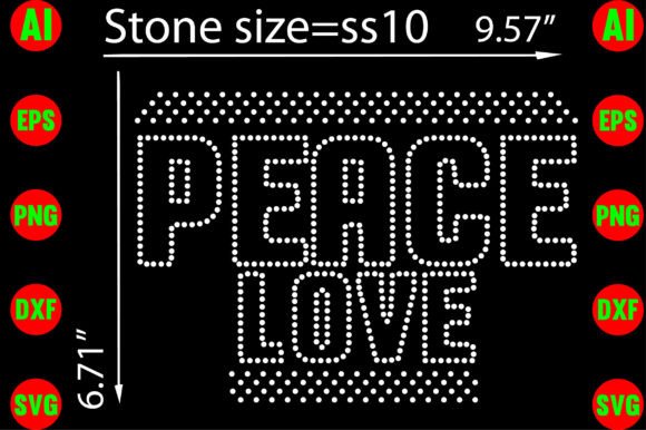 Peace Love Rhinestone Templates: Instant Creative Spark