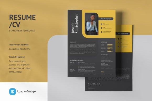 Resume/CV PSD Design Templates Vol 159: A Modern Edge for Your Career Documents