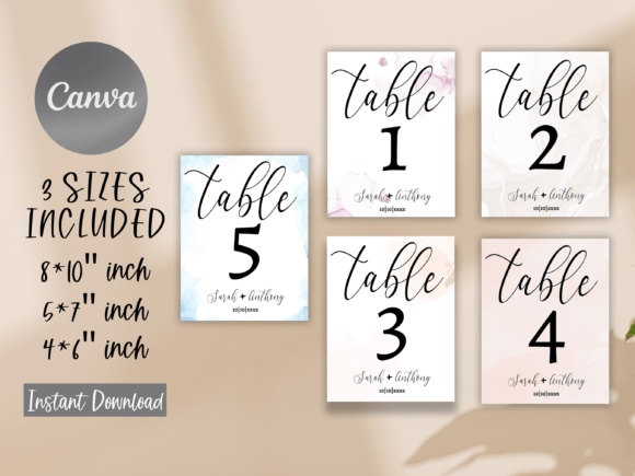 Simplify Your Wedding Seating with Editable Table Numbers